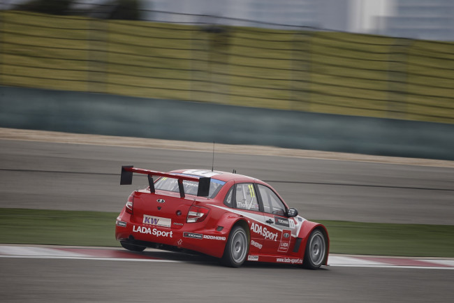 Обои картинки фото спорт, автоспорт, wtcc, tc1, granta, lada, трек, скорость, 2014г, 2190