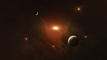 Картинка космос арт звезды планеты галактика вселенная