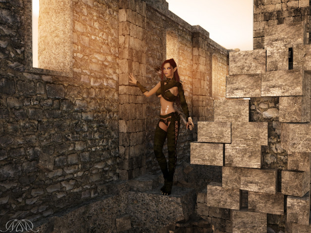 Обои картинки фото 3д графика, эльфы , elves, фон, взгляд, эльфийка