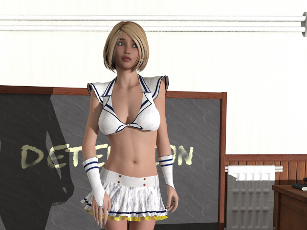 Обои картинки фото 3д графика, люди , people, девушка, фон, взгляд