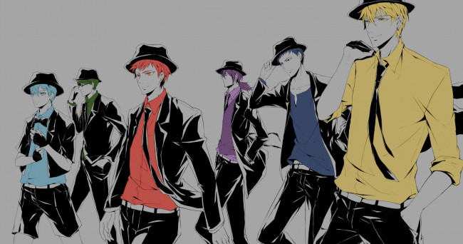 Обои картинки фото аниме, kuroko no baske, парни, арт, фон