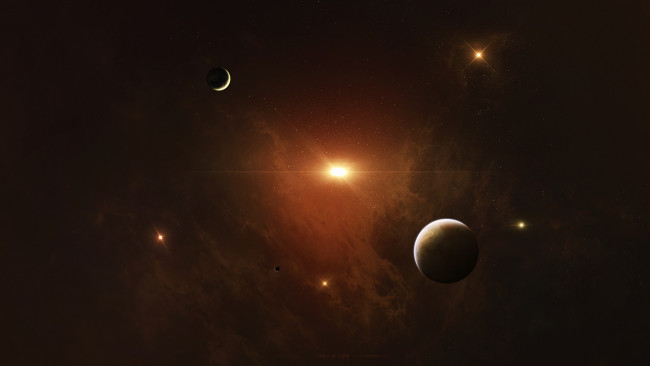 Обои картинки фото космос, арт, звезды, планеты, галактика, вселенная