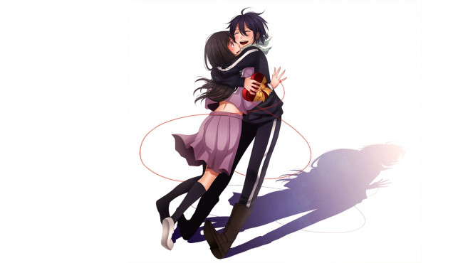 Обои картинки фото аниме, noragami, хиёри, Ято, икки, арт