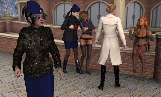 Обои картинки фото wolf ii, 3д графика, фантазия , fantasy, фон, взгляд, девушки