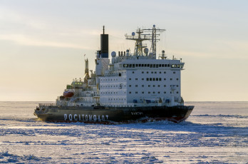 Картинка вайгач корабли ледоколы ледокол мелкосидящий атомный+ледокол
