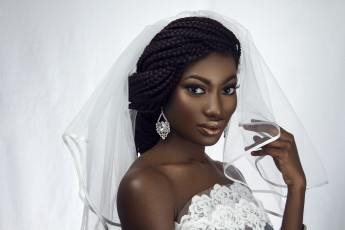 Картинка bridal+makeup девушки -unsort+ лица +портреты невеста мулатка девушка bridal makeup макияж лицо портрет темнокожая белая фата