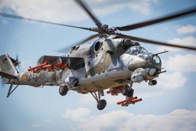 Обои картинки фото mi24v, авиация, вертолёты, вертушка