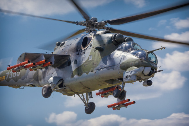 Обои картинки фото mi24v, авиация, вертолёты, вертушка