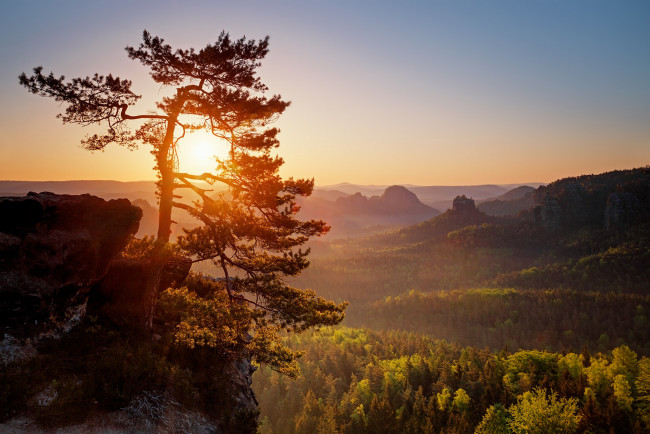 Обои картинки фото природа, восходы, закаты, простор