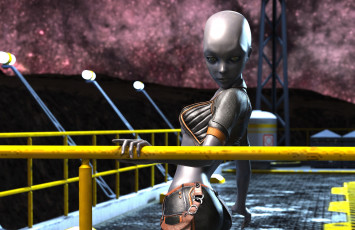 Картинка 3д+графика люди+ people девушка взгляд фон