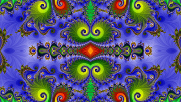 Картинка 3д+графика фракталы+ fractal узор фон цвет