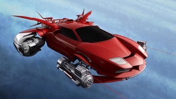 Картинка 3д+графика моделирование+ modeling тюнинг полет небо машина