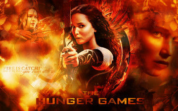 обоя кино фильмы, the hunger games, девушка, фон, взгляд, лук