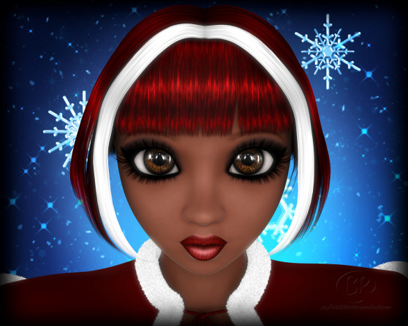 Обои картинки фото 3д графика, праздники , holidays, фон, взгляд, девушка