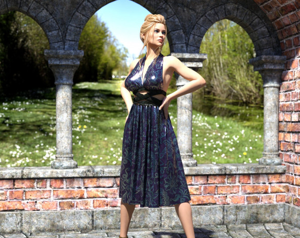 Обои картинки фото 3д графика, люди , people, фон, взгляд, девушка