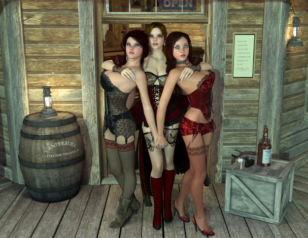 Обои картинки фото 3д графика, люди , people, фон, взгляд, девушки