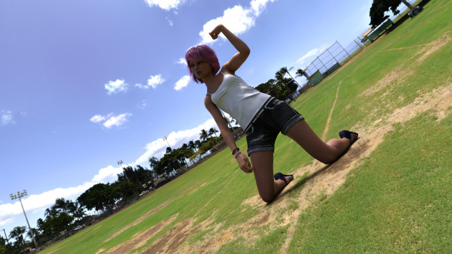 Обои картинки фото 3д графика, люди , people, девушка, взгляд, фон