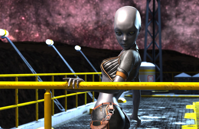 Обои картинки фото 3д графика, люди , people, девушка, взгляд, фон