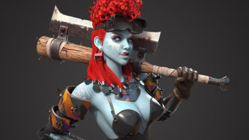 Картинка 3д+графика армия+ military девушка оружие