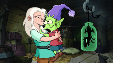 обоя мультфильмы, disenchantment, bean, elfo, luci, разочарование
