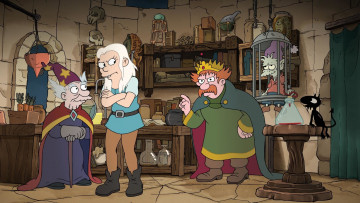 Картинка мультфильмы disenchantment разочарование luci elfo bean