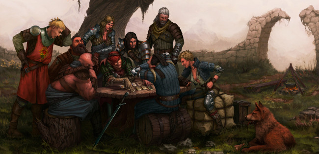 Обои картинки фото видео игры, the witcher 3,  wild hunt, мужчины, фон, игра, униформа