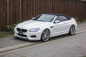 Картинка автомобили bmw m6 cabrio silver star wheels кабриолет белый тюнинг
