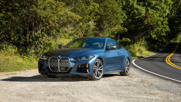 Картинка автомобили bmw 2021 m440i хdrive coupe на обочине купе
