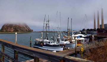 обоя корабли, рисованные, залив, яхты, причал