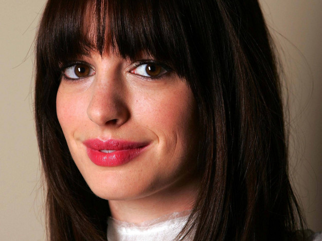 Обои картинки фото девушки, anne hathaway, актриса, шатенка, лицо