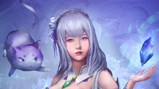 Обои картинки фото аниме, re,  zero kara hajimeru isekai seikatsu, жизнь, в, альтернативном, мире, с, нуля