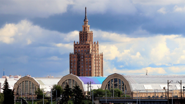 Обои картинки фото latvian academy of sciences, города, рига , латвия, latvian, academy, of, sciences