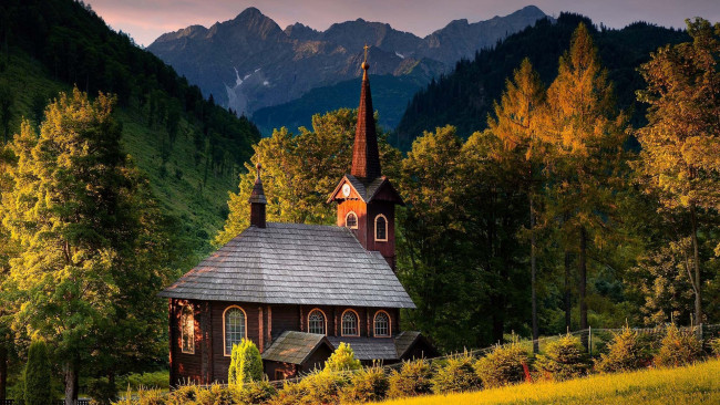 Обои картинки фото словакия, татры, города, - католические соборы,  костелы,  аббатства