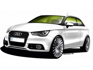 Картинка audi a1 tron concept 2010 автомобили рисованные