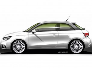Картинка audi a1 tron concept 2010 автомобили рисованные