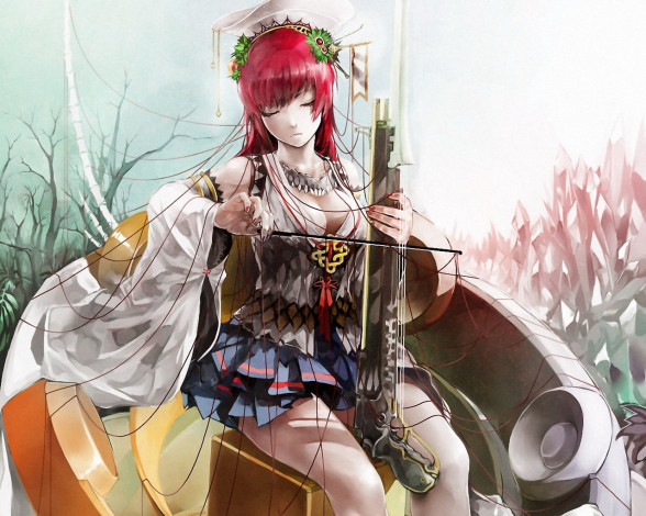 Обои картинки фото аниме, headphones, instrumental