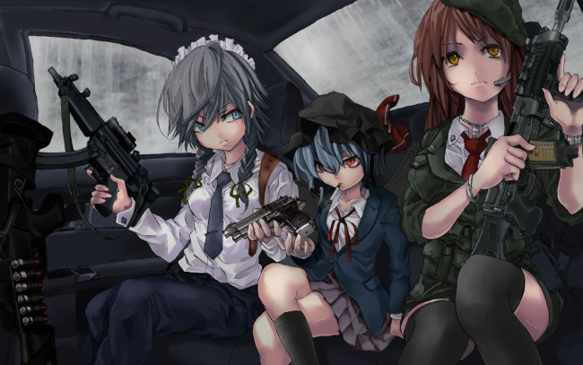 Обои картинки фото аниме, touhou