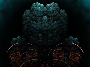 Картинка 3д графика fractal фракталы узор фон