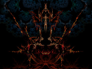 Картинка 3д графика fractal фракталы узор фон