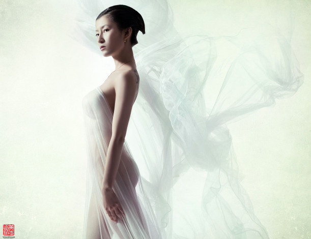 Обои картинки фото -Unsort Азиатки, девушки, unsort, азиатки, фигура, шифон