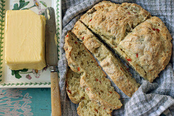 Картинка еда хлеб +выпечка салфетка масло нож