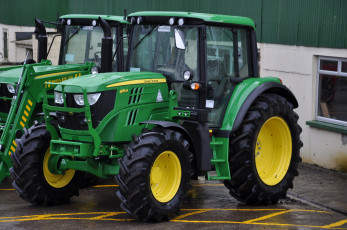 Картинка john+deere+6115m+tractor техника тракторы трактор колесный универсальный