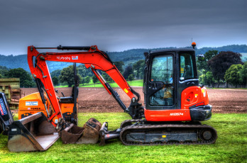 Картинка kubota техника экскаваторы гусеничный самоходный экскаватор