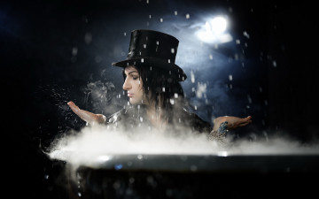 обоя мужчины, - unsort, капли, пар, шляпа, ванна, руки, свет, парень