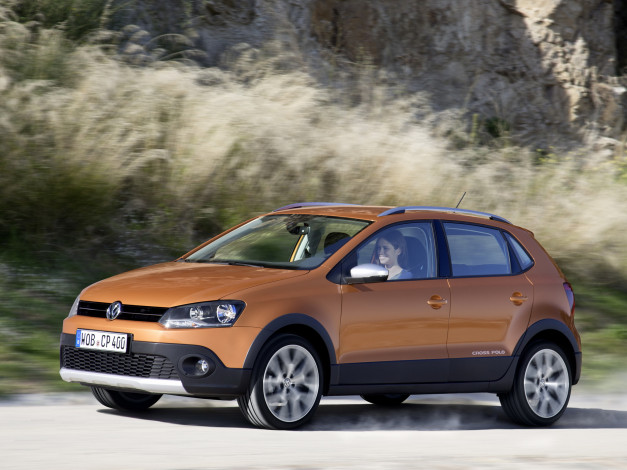 Обои картинки фото автомобили, volkswagen, crosspolo, 2014, typ, 6r