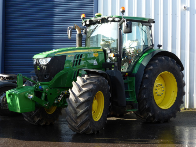 Обои картинки фото john deere 6210r tractor, техника, тракторы, трактор, колесный, универсальный