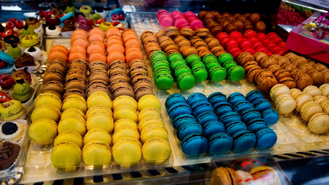 Обои картинки фото еда, - макаруны, печенье