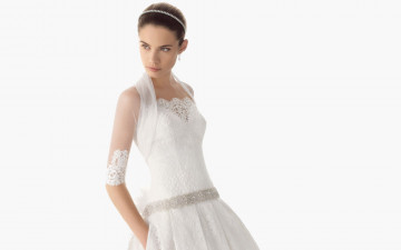 Картинка девушки sara+sampaio платье невеста ободок модель сара сампайо кружево