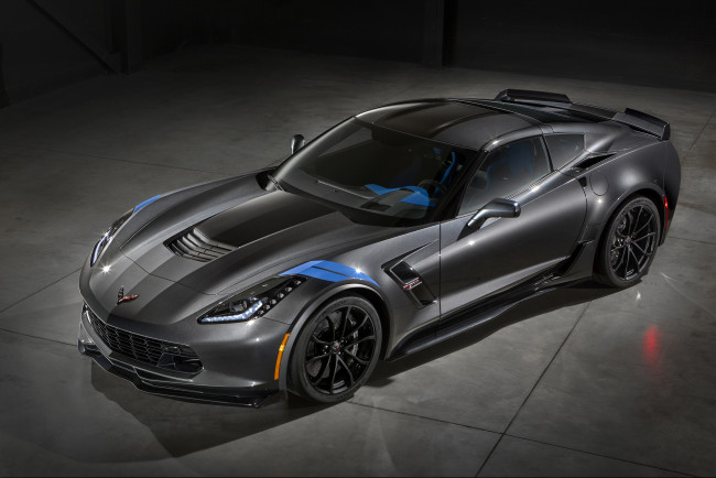 Обои картинки фото автомобили, corvette, chevrolet, 2017г, с7, sport, grand