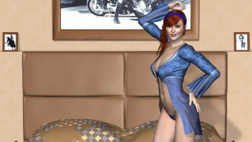 Картинка 3д+графика люди+ people фон взгляд девушка